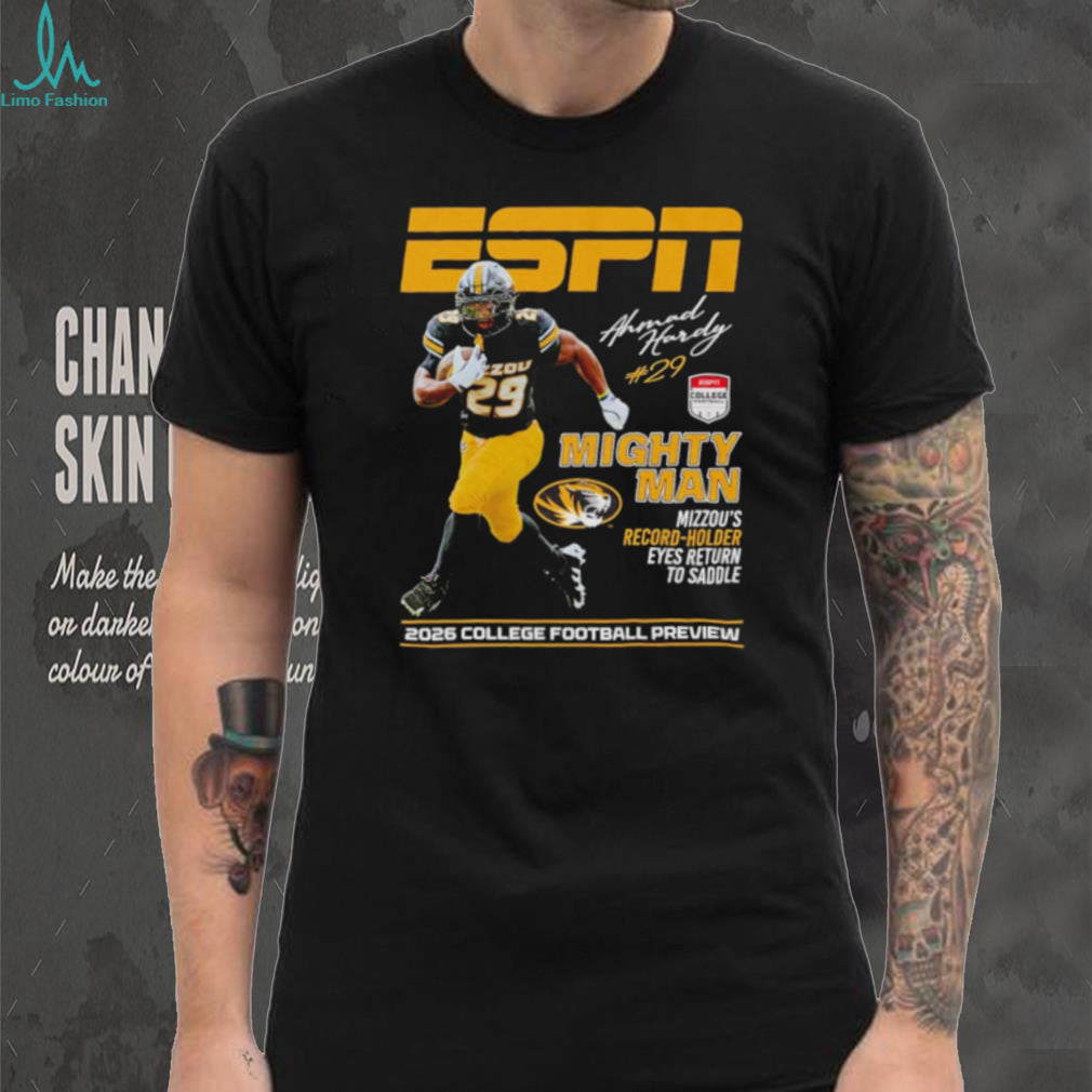 Ahmad Hardy Missouri Tigers Mighty Man ESPN 2026 College Football Preview shirt