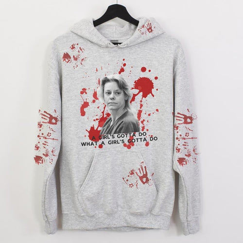 Aileen True Crime Long Sleeve with Graphics Crewneck Sweatshirt or Hoodie Pullover Casual Women's Gray Ghost Skeleton...