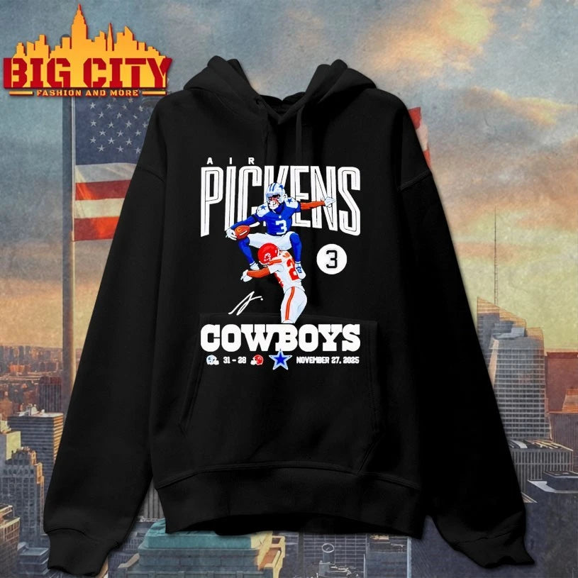 Air George Pickens Dallas Cowboys catch KC Chiefs player November 27th 2025 signature shirt
