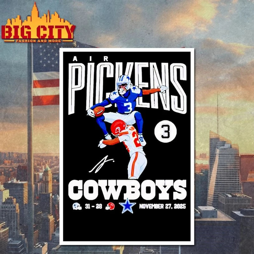 Air George Pickens Dallas Cowboys catch KC Chiefs player November 27th 2025 signature shirt
