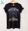 Aircraft Mechanic Jet Engine Fluent Skull Shirt