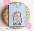 Alabama Gildan T-shirt, Cute Alabama State Shirt, Alabama Floral Bow Tee Hoodie, Sweatshirt | PureTeeCo.com