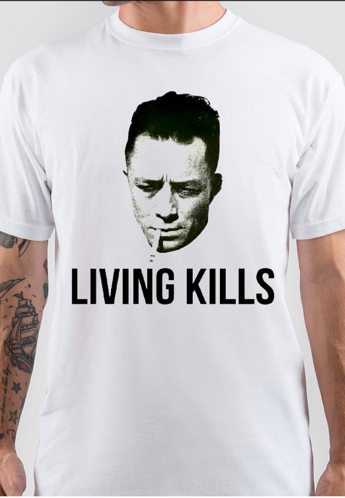 Albert Camus Living Kills T-Shirt Style001 Hoodie, Sweatshirt | PureTeeCo.com