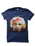 Albert Einstein Navy Blue T-Shirt Style001 Hoodie, Sweatshirt | PureTeeCo.com