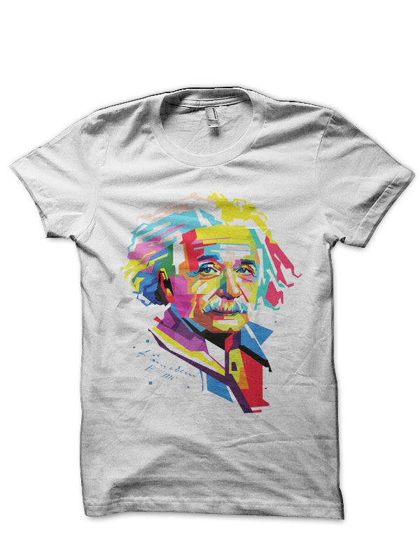 Albert Einstein White T-Shirt Style003 Hoodie, Sweatshirt | PureTeeCo.com
