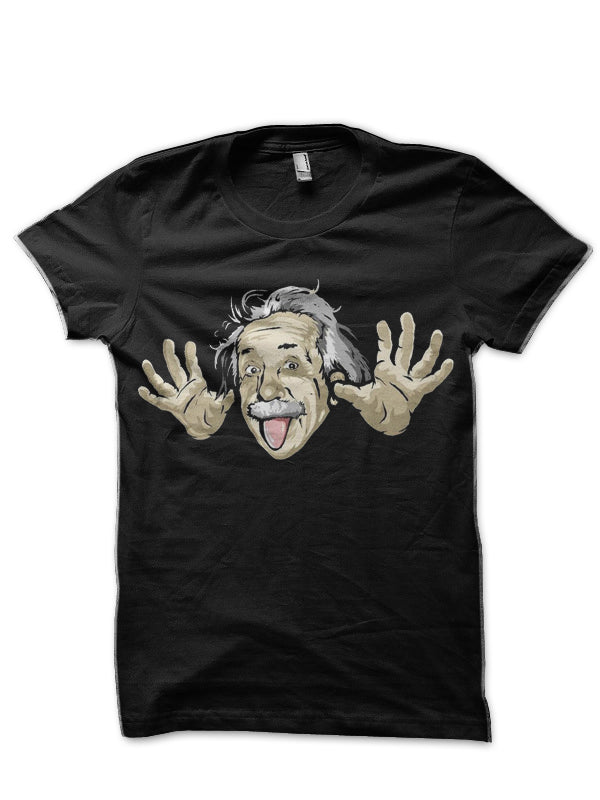 Albert Einstein Black T-Shirt Hoodie, Sweatshirt | PureTeeCo.com