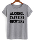 Alcohol Caffeine Nicotine T-shirt Hoodie, Sweatshirt | PureTeeCo.com