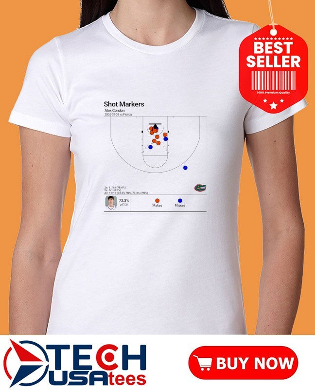 Alex Condon Shot Markers 2026 Florida Gators shirt