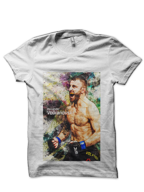 Alexander Volkanovski White T-Shirt Style001 Hoodie, Sweatshirt | PureTeeCo.com