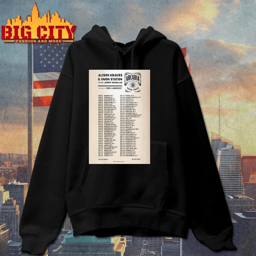 Alison Krauss &amp; Union Station Arcadia Tour 2026 Poster Shirt