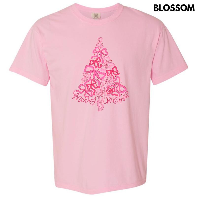 All Bow Christmas Comfort Colors T-Shirt 'NLB' Hoodie, Sweatshirt | PureTeeCo.com