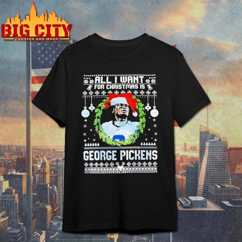 All I Want For Christmas Is George Pickens ugly Christmas shirt