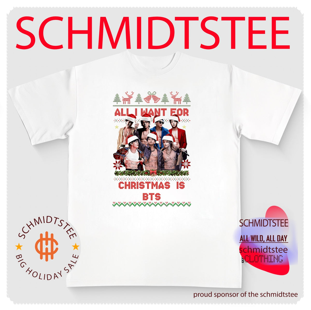 All I want for Christmas is BTS ugly shirt