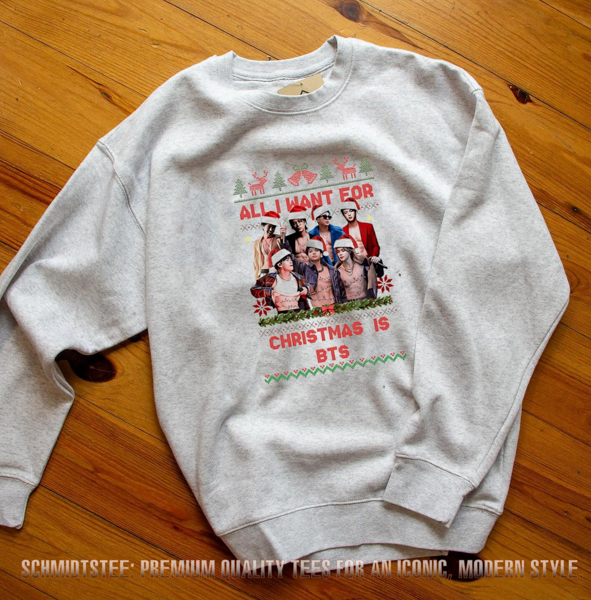 All I want for Christmas is BTS ugly shirt