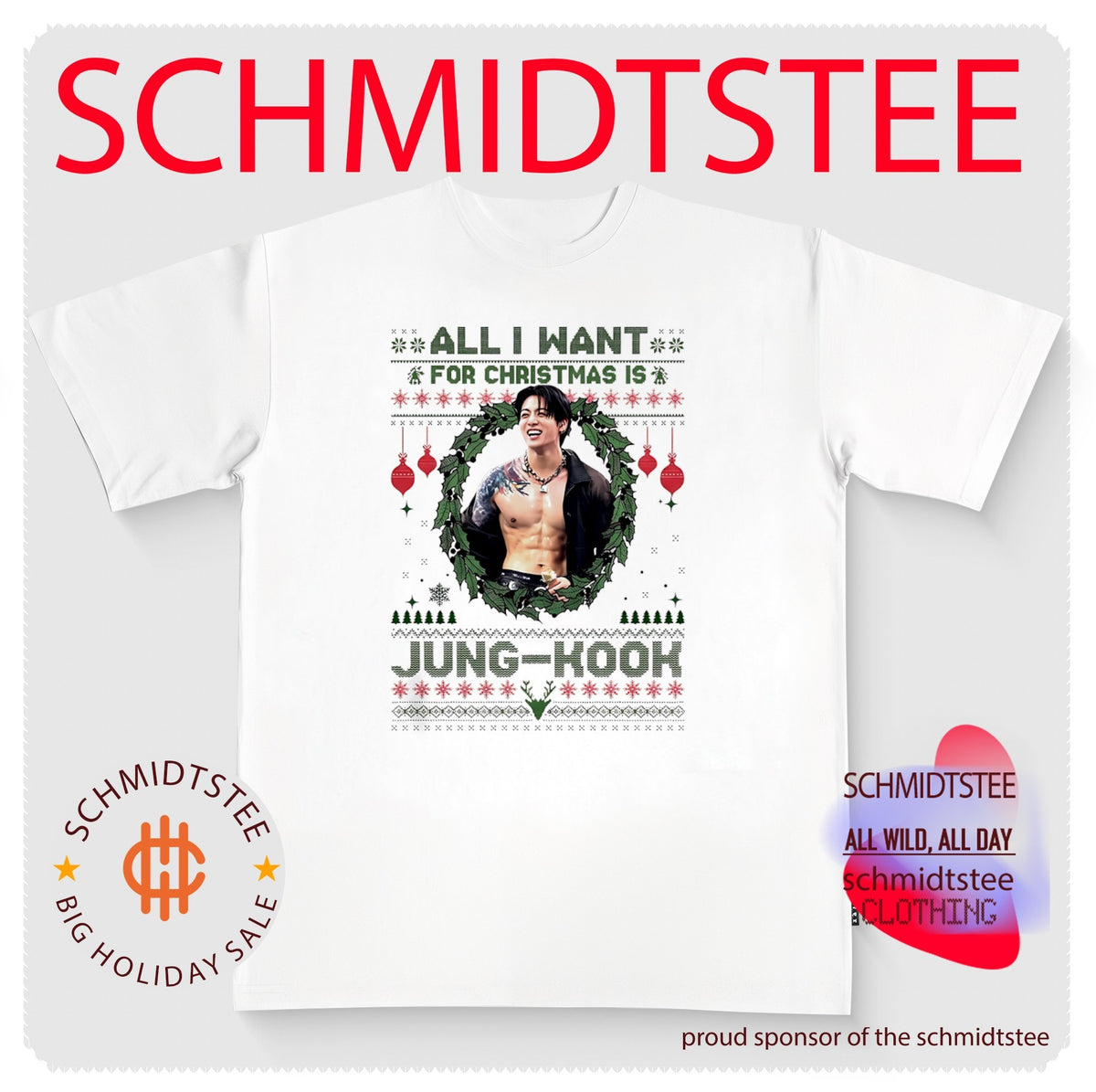 All I want for Christmas is Jung-Kook BTS ugly shirt
