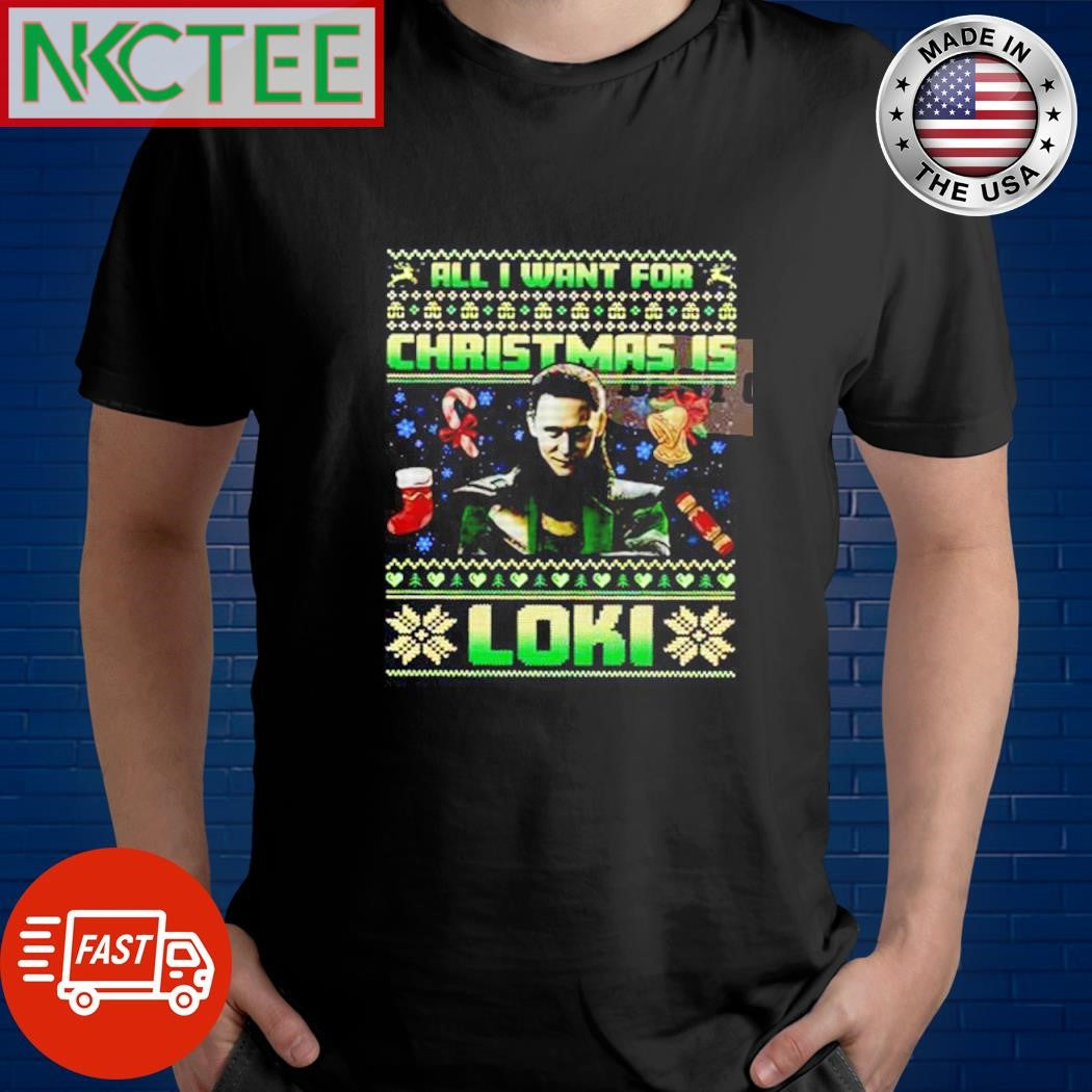 All i want for Christmas is Loki ugly shirt