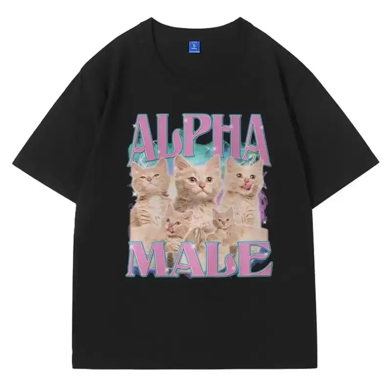 Alpha Male Women Vintage TShirt Guy Best Friend Gift Tshirts Summer Fashion Meme Graphic T Shirt Short Sleeve Oversized...