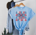 America Coquette Tee 4th of July Shirt Red White and Blue Hoodie, Sweatshirt | PureTeeCo.com