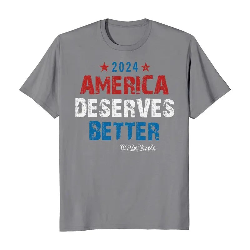 America Deserves Better We The People 2024 Election T-Shirt Casual Crewneck Hoodie, Sweatshirt | PureTeeCo.com