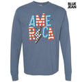 America Lightning Bolt Long Sleeve Comfort Colors T-Shirt Hoodie, Sweatshirt | PureTeeCo.com