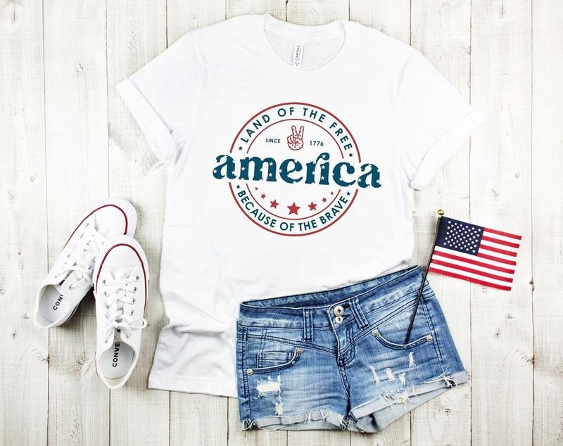 America Shirt, 4th Of July Shirt, Land Of The Free Because Of The Brave Shirt, Independence Day Tee Hoodie, Sweatshirt
