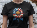 America Sunflower Shirt Usa Flag Flower T-shirt Gift For American 4th Of July Flag Graphic Tee Freedom Shirt Independence...