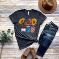 America Sunflower Shirt, USA Flag Flower T Shirt, Gift For American, 4th Of July Flag Graphic Tee, Freedom TShirt,...