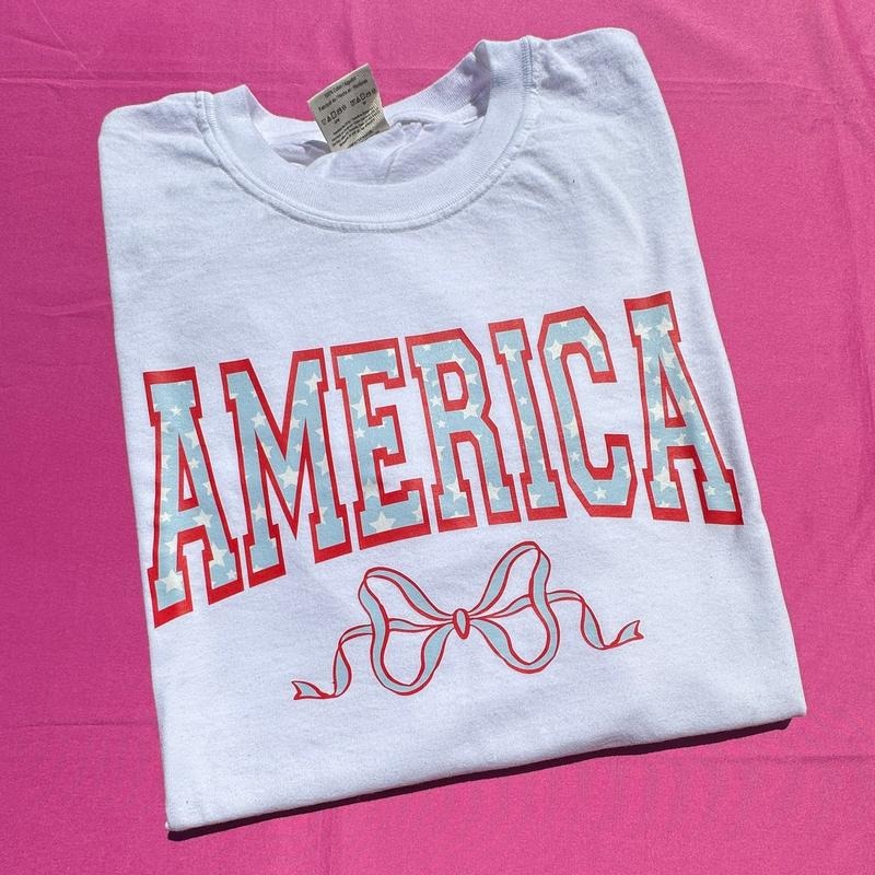 America Varsity Letter Comfort Colors T-Shirt 'NLB' Hoodie, Sweatshirt | PureTeeCo.com
