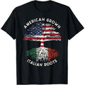 American Grown Italian Roots Family Tree Italy Flag Italian T-Shirt Made in USA Hoodie, Sweatshirt | PureTeeCo.com