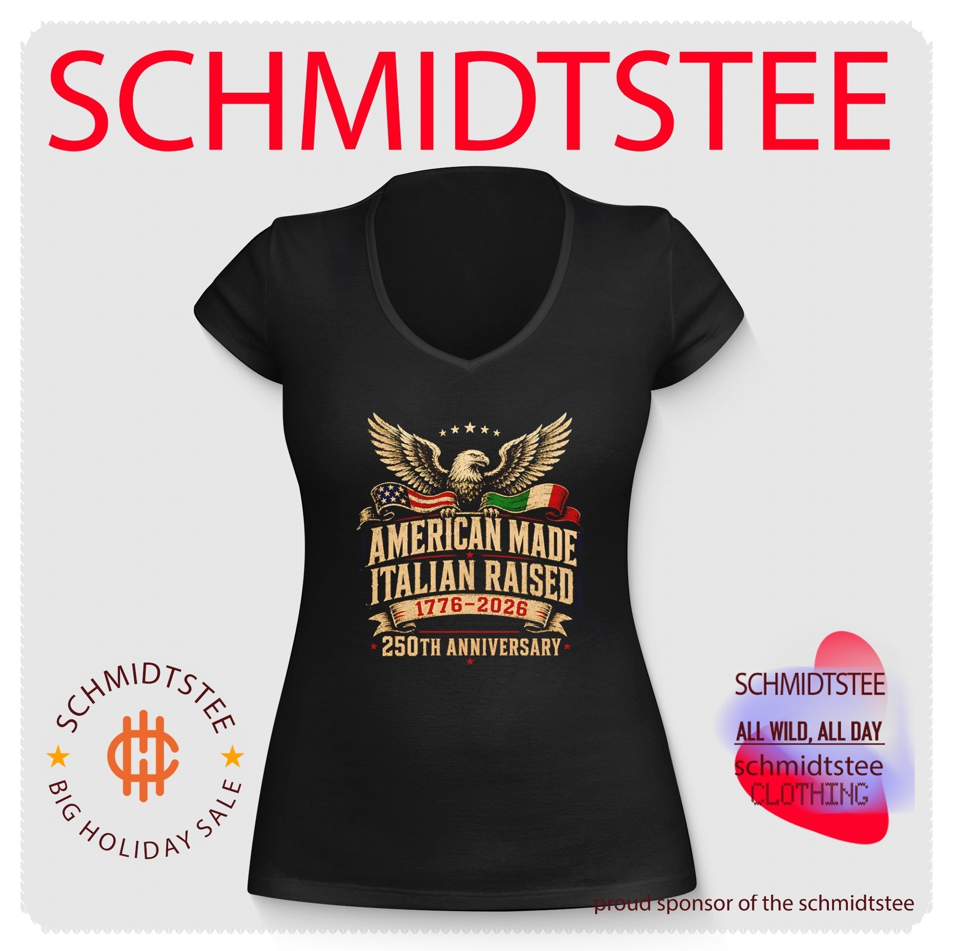 American made Italian raised 250th Anniversary 1776 2026 shirt