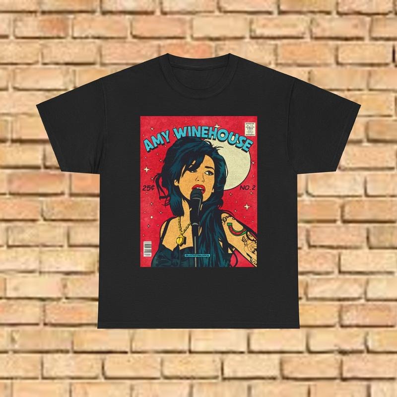 Amy Winehouse Vintage Comic T Shirt, 70s Rock Retro T Shirt, Tee Shirt For Soul Singer, Classic Rock Concert T Shirt,...