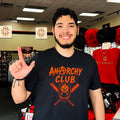 Anarchy Club masked face graphic shirt