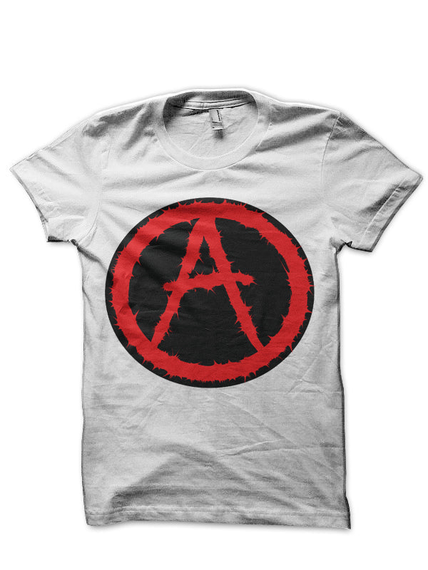 Red Anarchy Symbol Black T-Shirt Hoodie, Sweatshirt | PureTeeCo.com