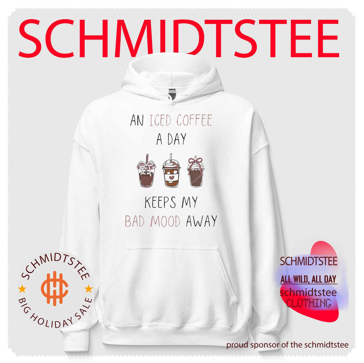 And iced coffee a day keeps my bad mood away shirt