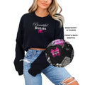 Beautiful Badass Hoodie/T-Shirt/Sweatshirt - Dark & Edgy Unisex, Skull & Crossbones w/ Angel Wings Back Graphic, Hot Pink...