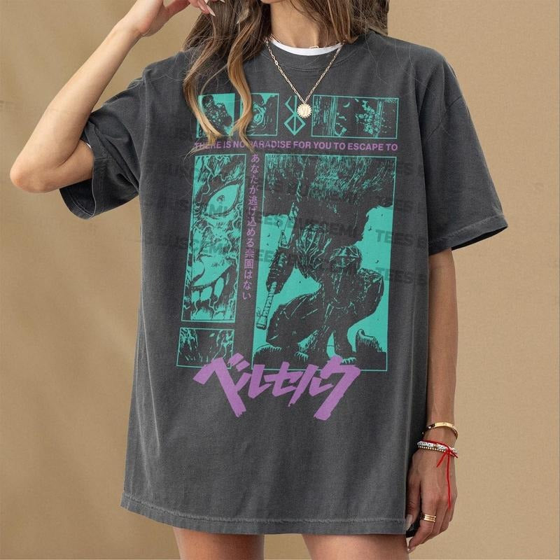 Anime Graphic T-Shirt, Unisex Vintage 90s Manga TV Show Series Tee Hoodie, Sweatshirt | PureTeeCo.com