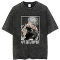 Anime Jujutsu Kaisen Washed T-shirts Summer T Shirt Unisex Harajuku Casual Tees Loose Streetwear Top Menswear Underwear...