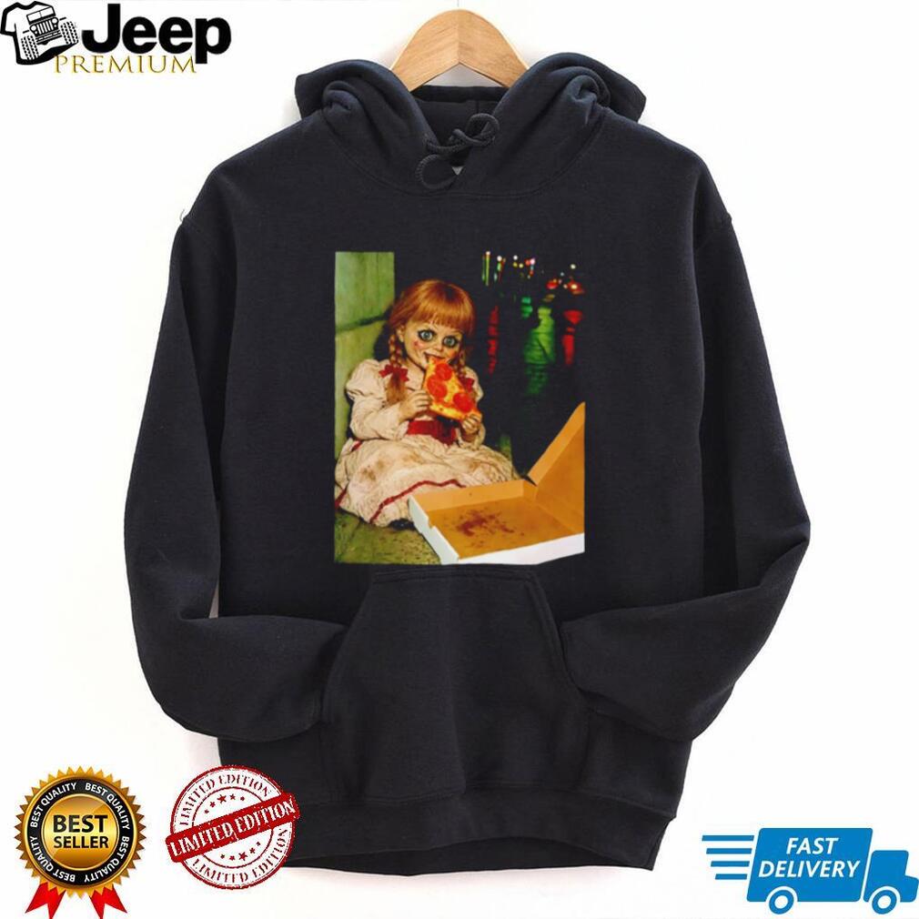 Annabelle eat pizza Halloween shirt