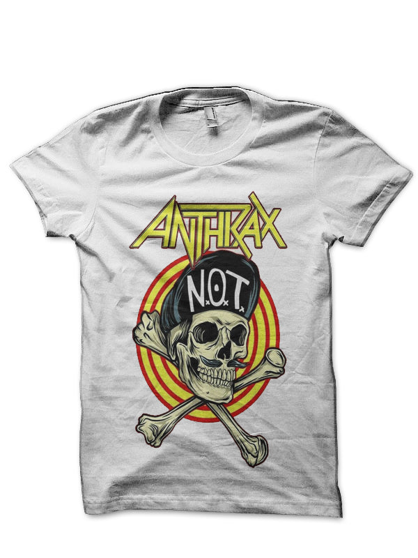 Anthrax White T-Shirt Hoodie, Sweatshirt | PureTeeCo.com