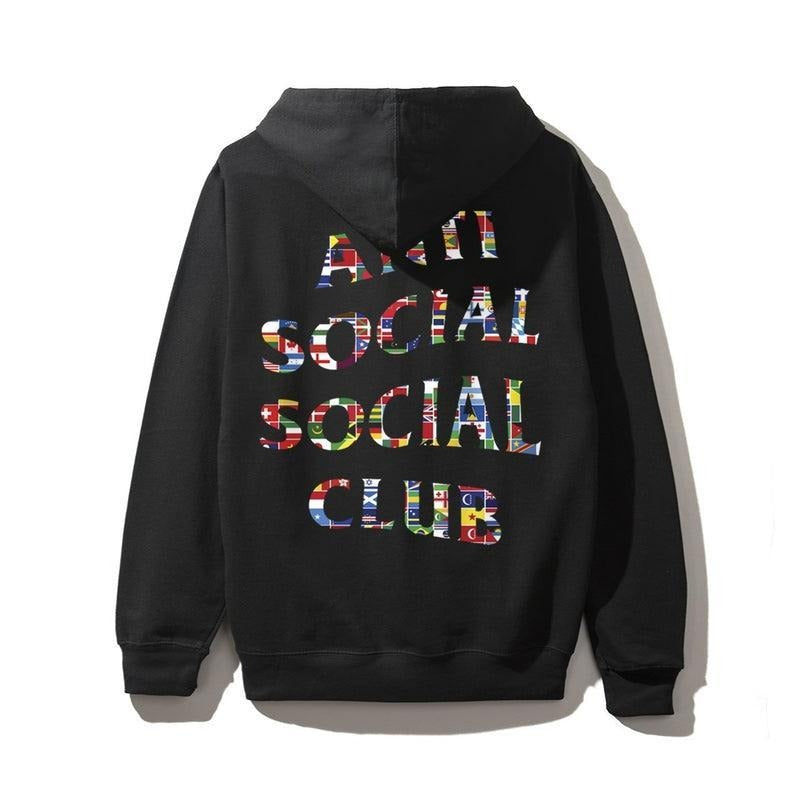 Anti Social Social Club Flag Black Hoodie (ASSW445) Men's Size S-XL T-Shirts, Sweatshirt | PureTeeCo.com