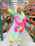 Aqua Swirl Hoodie & Joggers Tie-Dye Set T-Shirts, Sweatshirt | PureTeeCo.com