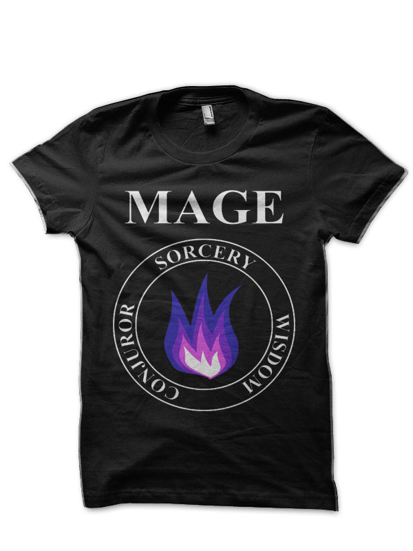 Mage Fantasy RPG Class Arcane Magic Black T-Shirt Hoodie, Sweatshirt | PureTeeCo.com