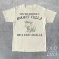 Are You A Smart Fella Or Fart Smella Vintage Style Shirt, Retro Cartoon T Shirt, Weird T Shirt, Meme T Shirt, Cabybara...