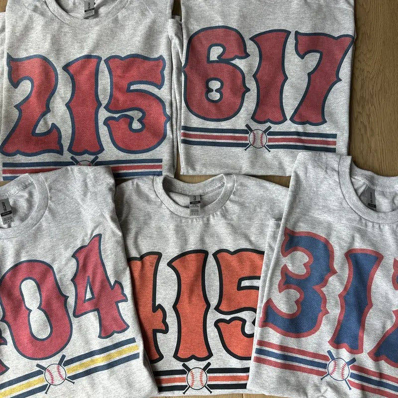 Area Code Baseball T Shirt City Pride Baseball T Shirt Hoodie, Sweatshirt | PureTeeCo.com