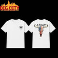 Ariat American Flag Bull Skull Western Cowboy Pullover Two Sided Shirt