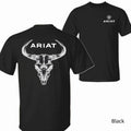 Ariat T-Shirt - Sharp bull skull design, bold style, breathable material for both men and women. Menswear T-Shirt Hoodie,...