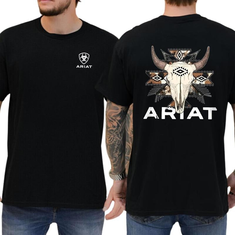 Ariat T-Shirt  Tribal Skull Design for Bold Style Hoodie, Sweatshirt | PureTeeCo.com