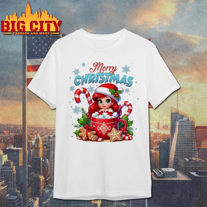 Ariel coffee mug merry christmas shirt