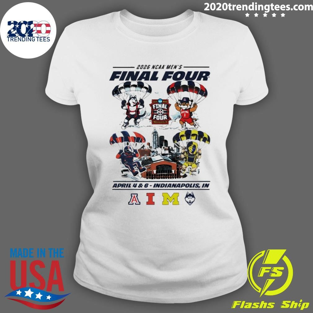 Arizona Illinois Michigan Huskies Something Inked Ivory 2026 Men’s Basketball Final Four Mascot Shirt