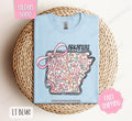 Arkansas Gildan T-shirt, Cute Arkansas State Shirt, Arkansas Floral Bow Tee Hoodie, Sweatshirt | PureTeeCo.com